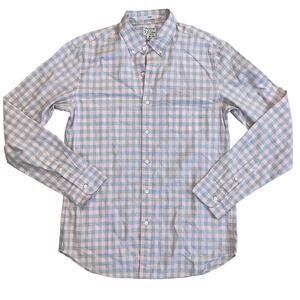 Men’s J.Crew Organic Cotton Long Sleeve Checkered Button Down Shirt Size M